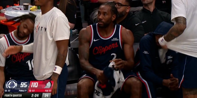 足球比赛直播-又投降了！伦纳德被换下场&amp;快船落后15分宣布放弃